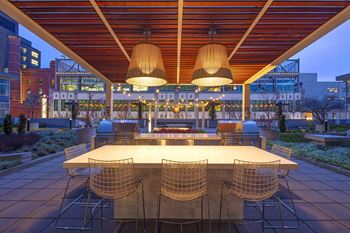 Outdoor terrace with bbq area